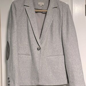 Loft jacket.  Mid-weight twwedish gray, elbow covers three button sleeve.